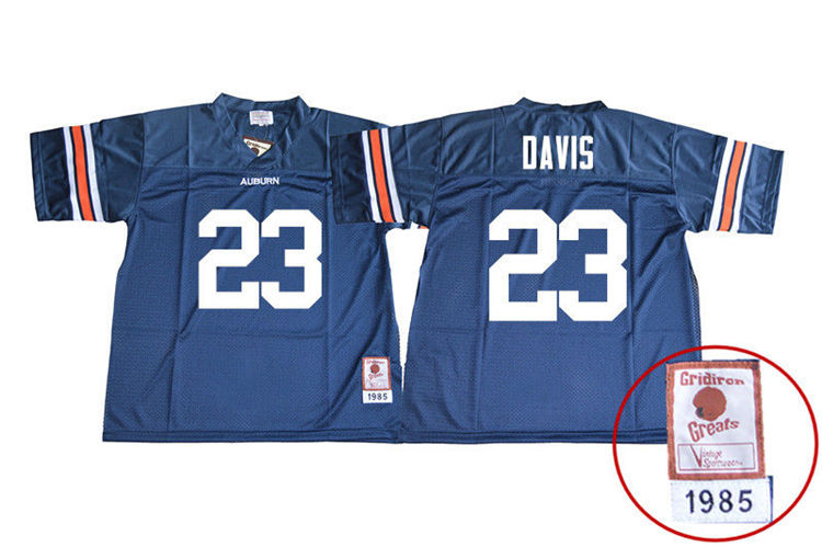 Auburn Tigers Men's Ryan Davis #23 Navy Stitched College 1985 Throwback NCAA Authentic Football Jersey XVV2474FG